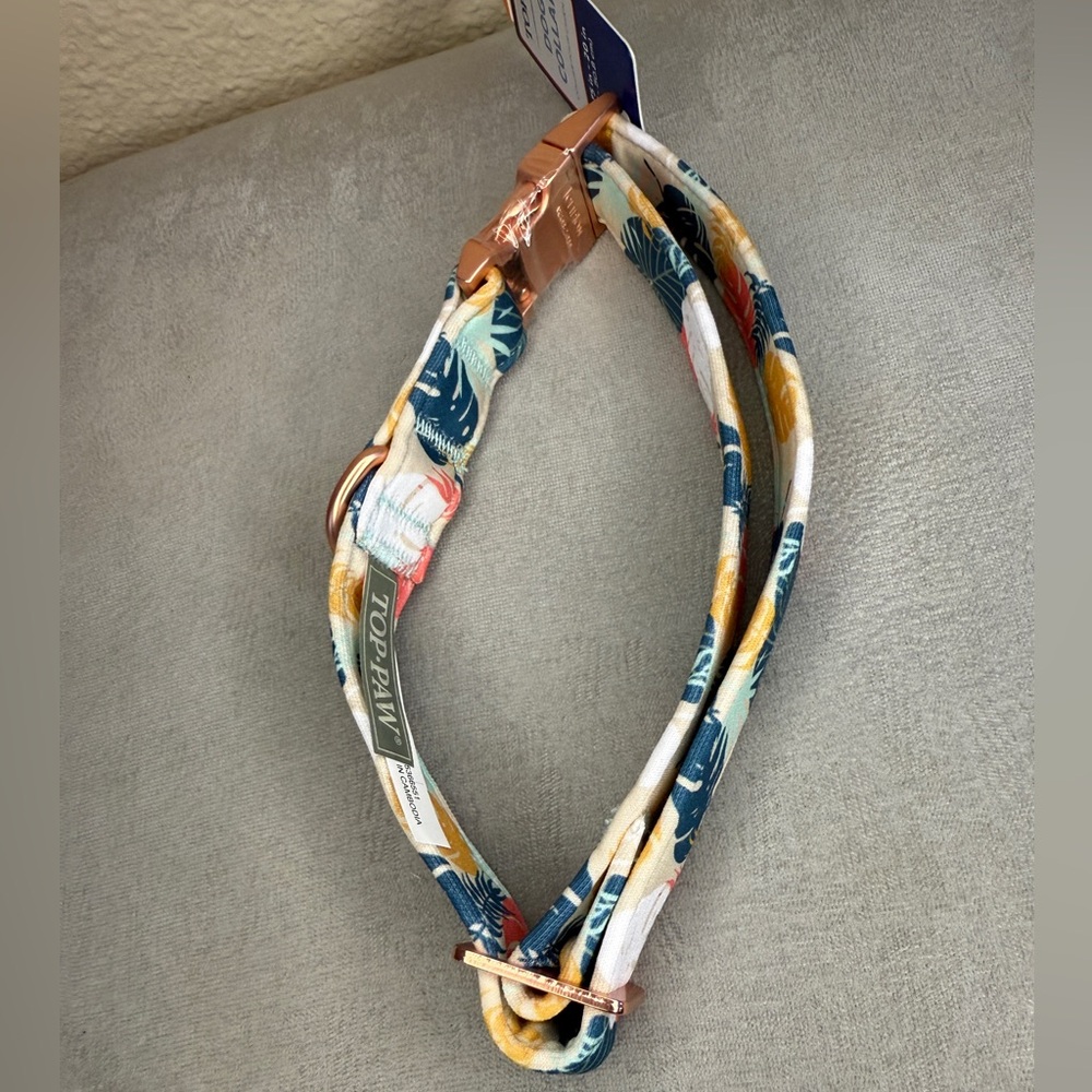 Dog Collar, Tropical Leaves Design, Size Medium — Top Paw - Picture 9 of 13